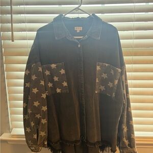Women's Denim Shacket (L)